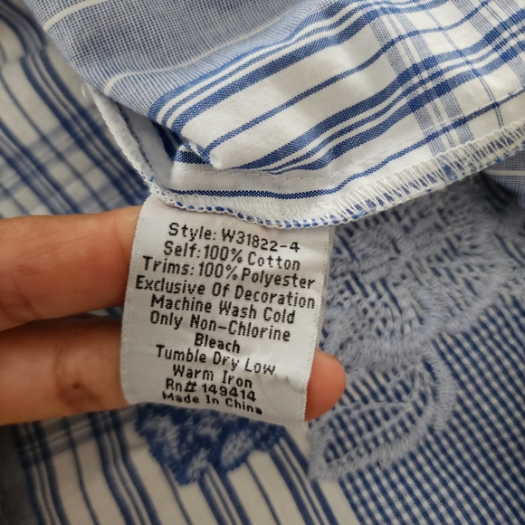 Johnny Was Marbella Embroidered Square Neck Dress Size XL - Picture 10 of 10